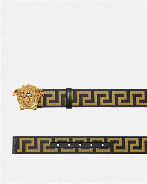 versace gold black belt|Versace greca belts for sale.